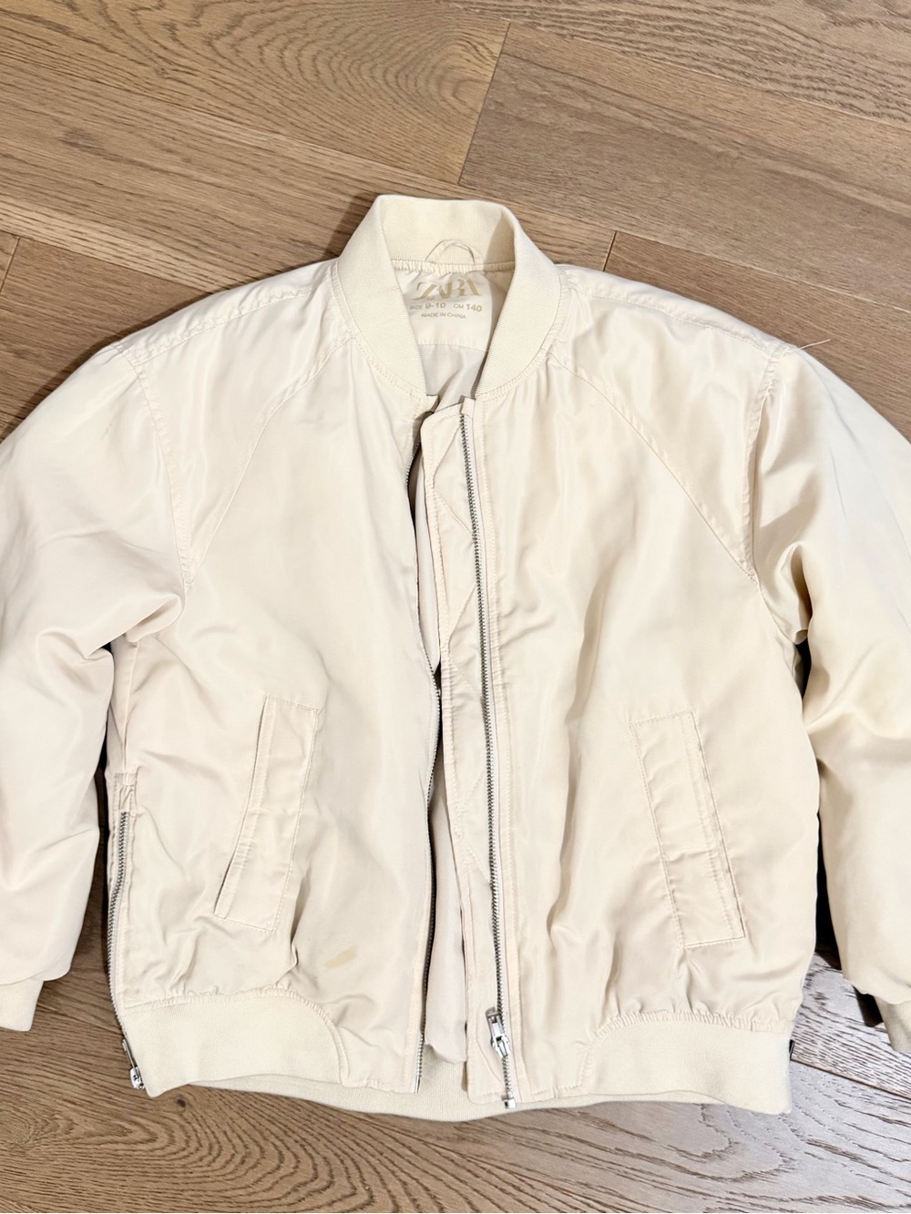 Zara Off-White Bomber Jacket